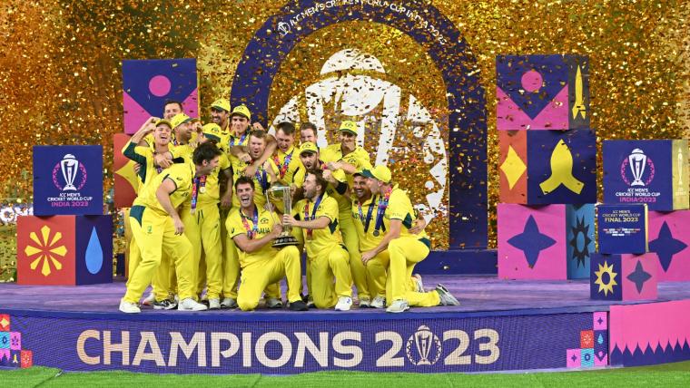 2023 Cricket World Cup winning celebration