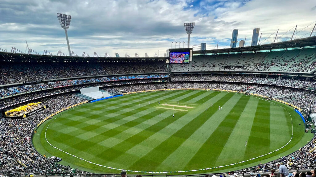 Aerial view of Melbourne Cricket Ground, one of the top 10 iconic cricket stadiums”

