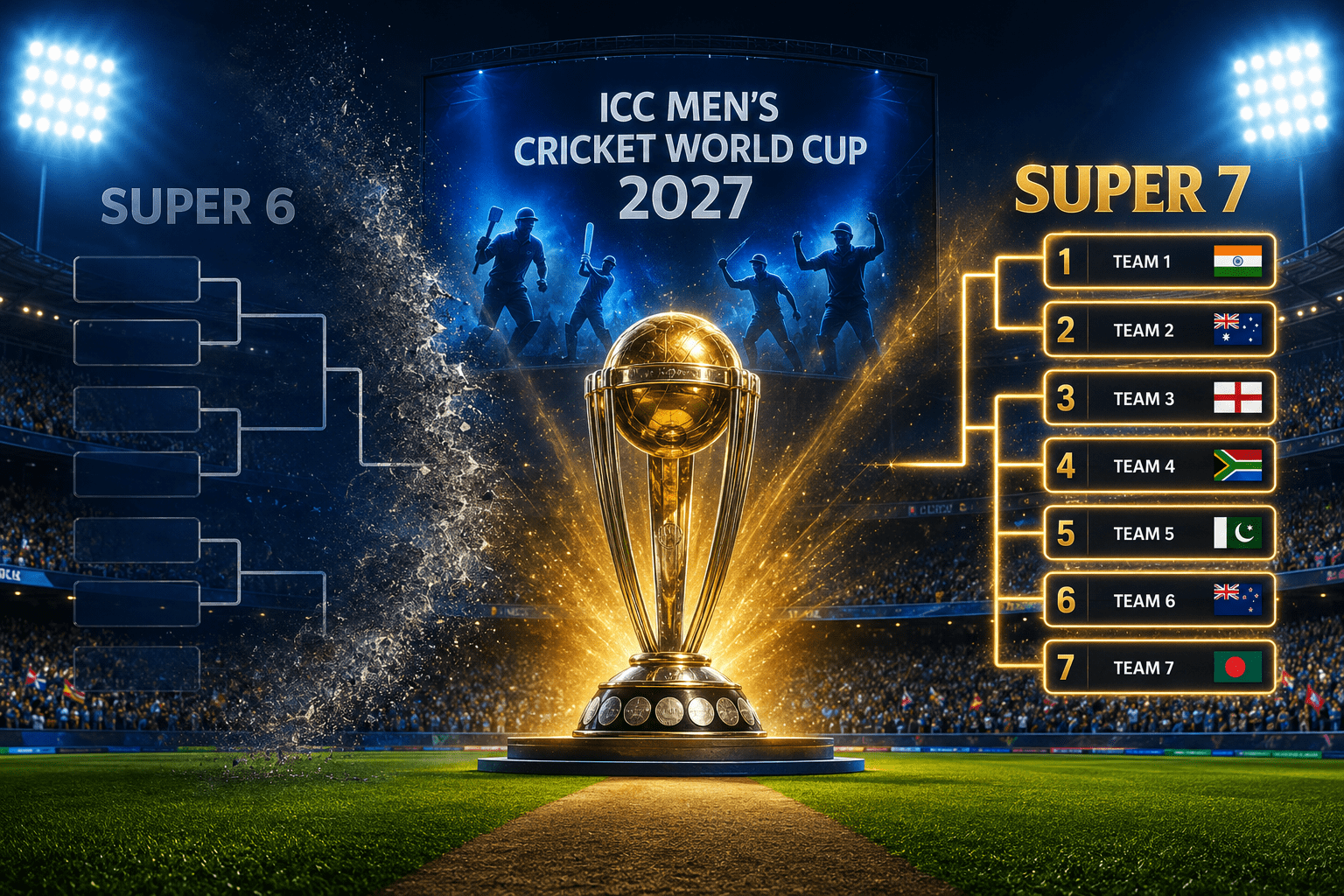 ICC Men’s Cricket World Cup 2027 Format Explained: Why the ICC Replaced Super 6 with Super 7
